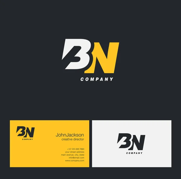 Logotipo de letra B & N — Vector de stock