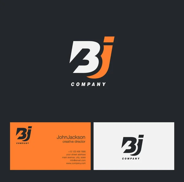 B ・ J の文字ロゴ — ストックベクタ