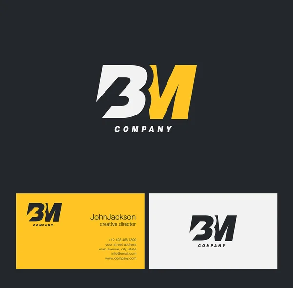 Logotipo de letra B & M — Vector de stock