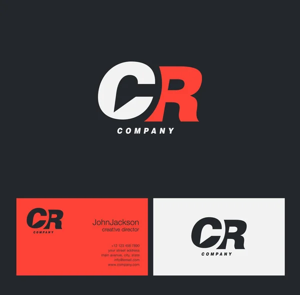 C & R Letter Logo — Stock Vector