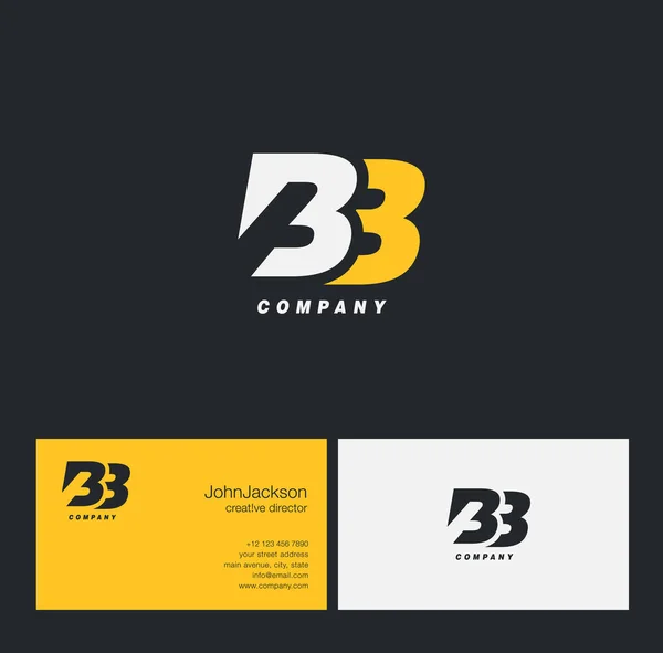 B & B logotipo da carta — Vetor de Stock