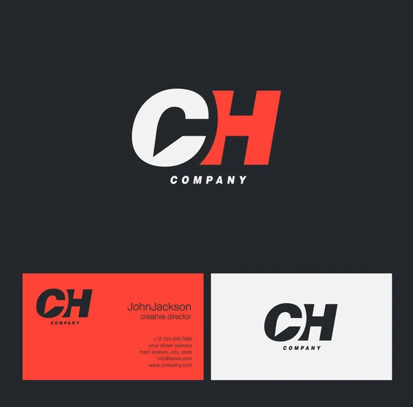 C & H Letter Logo — Stock Vector