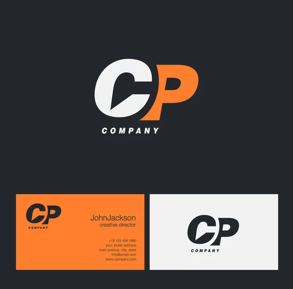 C ve P harfi Logo — Stok Vektör