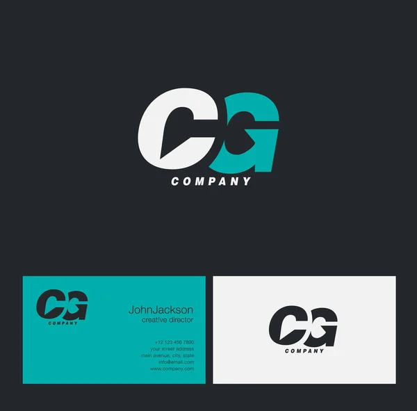 Logo lettera C & G — Vettoriale Stock