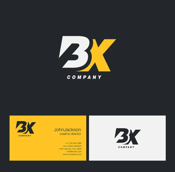 B & X Letter Logo — Stock Vector