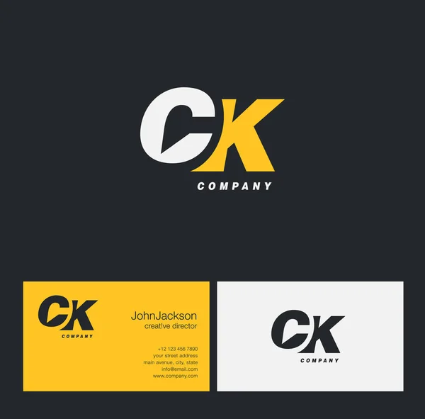 C & K Letter Logo — Stock Vector