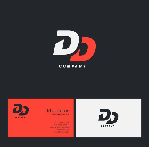 D ・ D の文字ロゴ — ストックベクタ