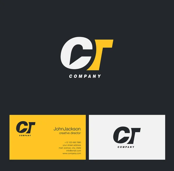 C ve T harfi Logo — Stok Vektör