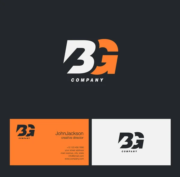 Logotipo de letra B & G — Vector de stock