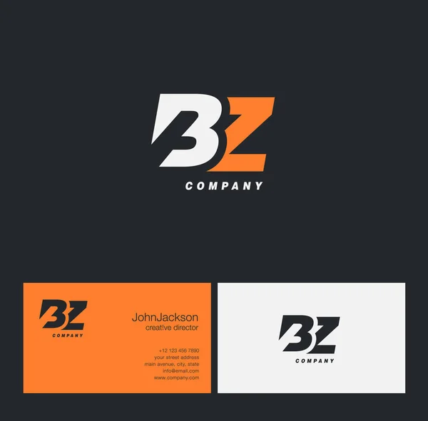 Logotipo de letra B & Z — Vector de stock