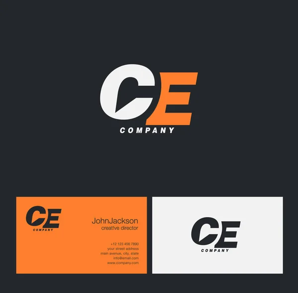 Logotipo da letra C & E —  Vetores de Stock