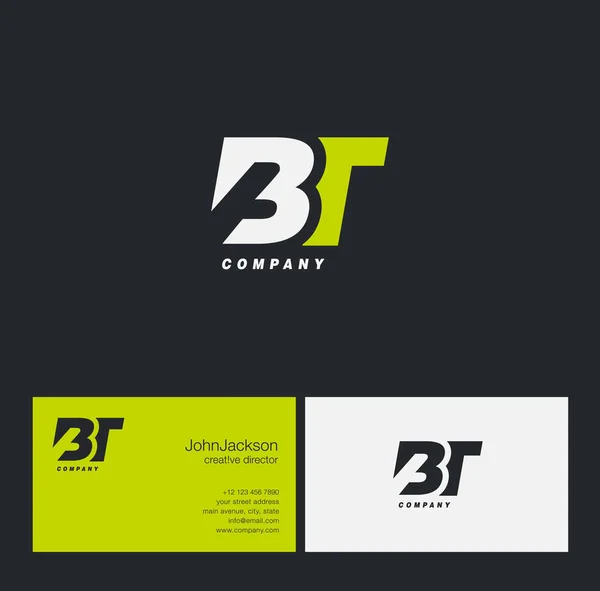 Logotipo de letra B & T — Vector de stock