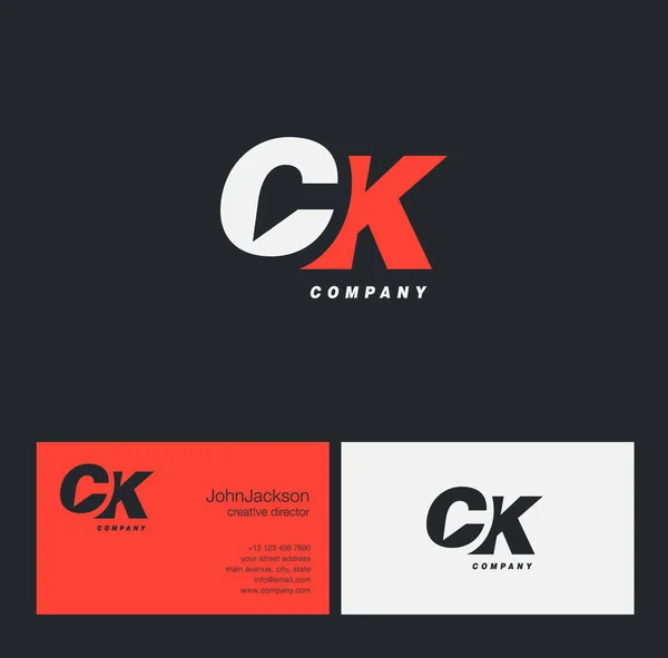 Logotipo da letra C & K — Vetor de Stock