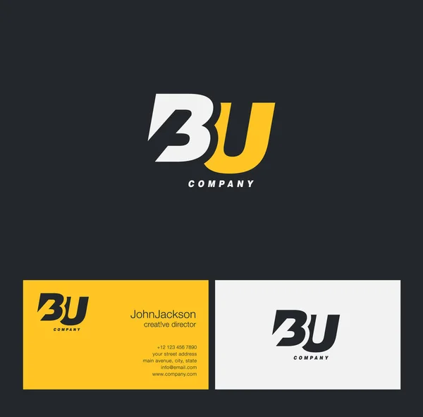 Logo lettre B & U — Image vectorielle