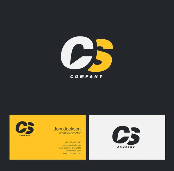 Logotipo da letra C & S — Vetor de Stock