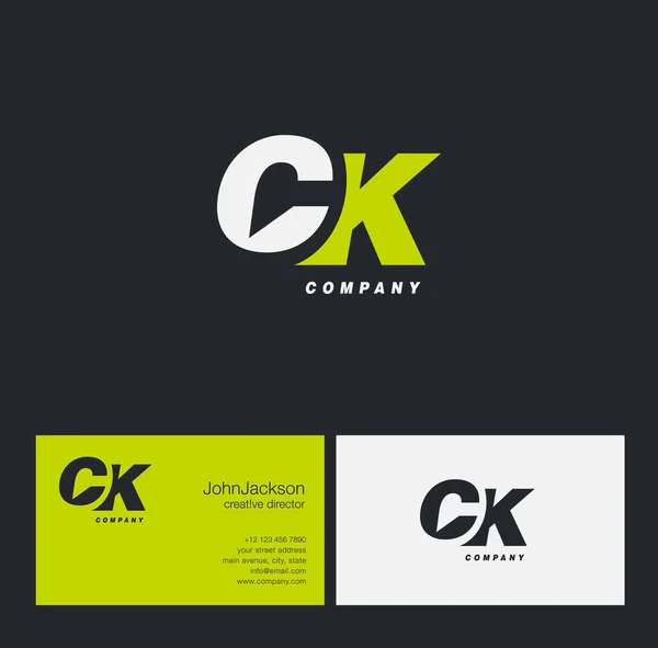 C & K Letter Logo — Stock Vector