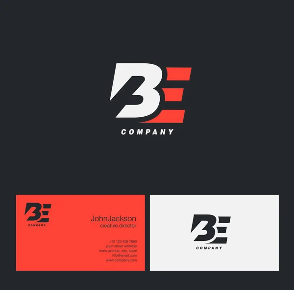 B ・ E の文字ロゴ — ストックベクタ