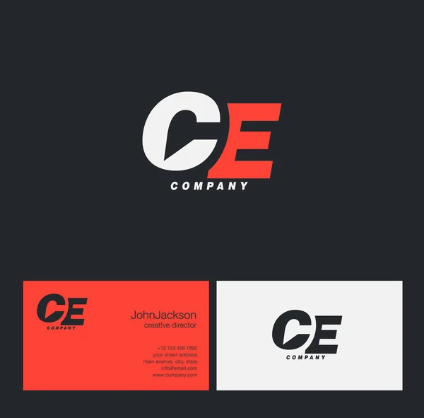 Logotipo da letra C & E — Vetor de Stock