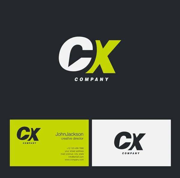 Logotipo de letra C & X — Archivo Imágenes Vectoriales