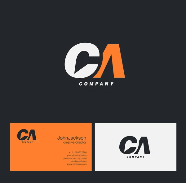 C & A Letter Logo — Stock Vector