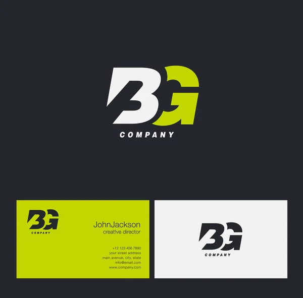 Logotipo de letra B & G — Vector de stock