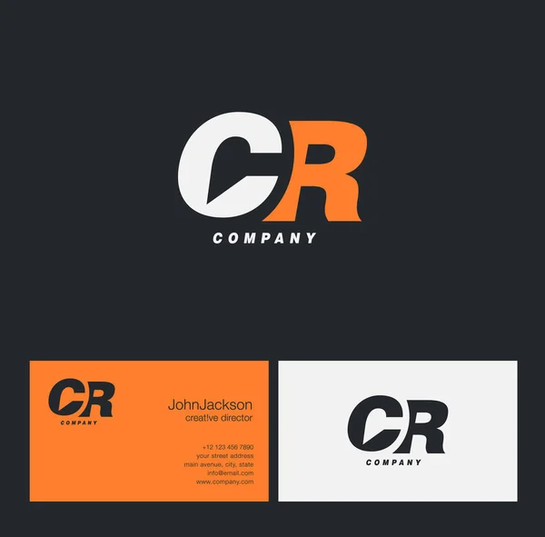 C & R 字母徽标 — 图库矢量图片