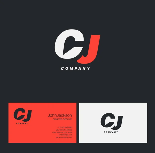 C & J Buchstaben Logo — Stockvektor