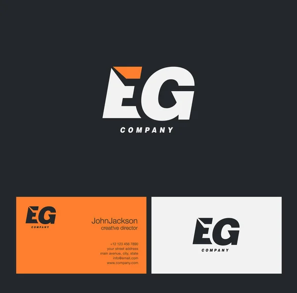 Логотип літери E & G — стоковий вектор