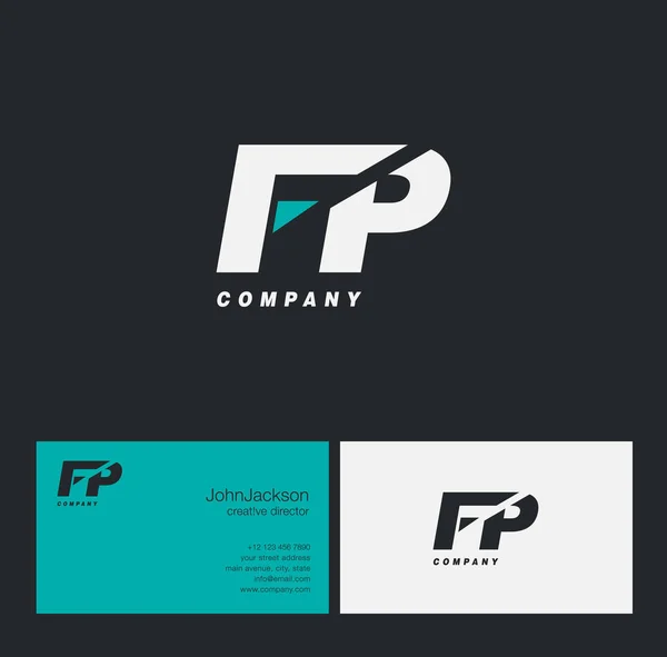 F & λογότυπο γράμμα P — Διανυσματικό Αρχείο