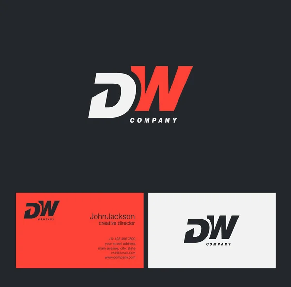 Logotipo da letra D & W —  Vetores de Stock