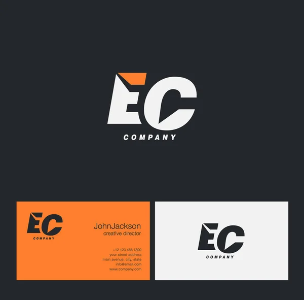 E & C Buchstaben Logo — Stockvektor