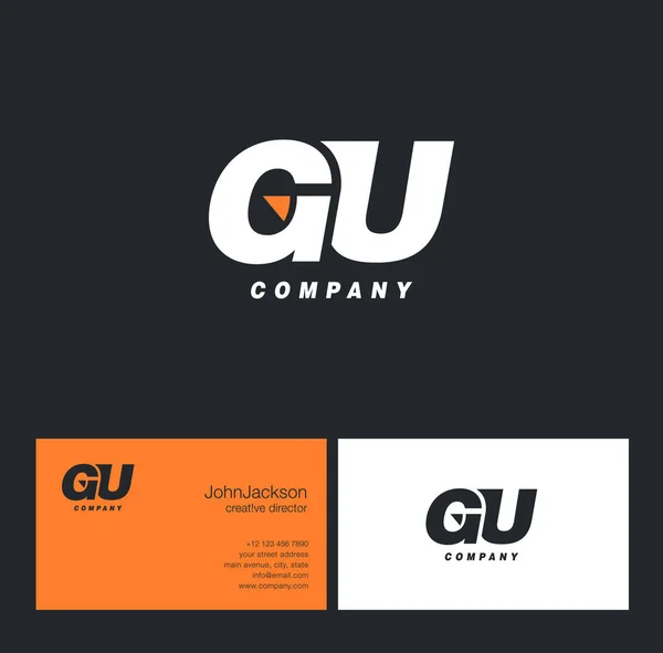 Logo de la lettre G & U — Image vectorielle