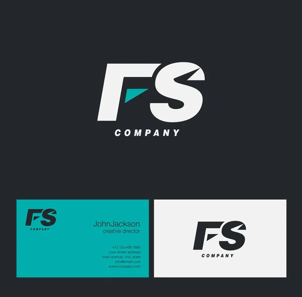 Logotipo de letra F & S — Vector de stock
