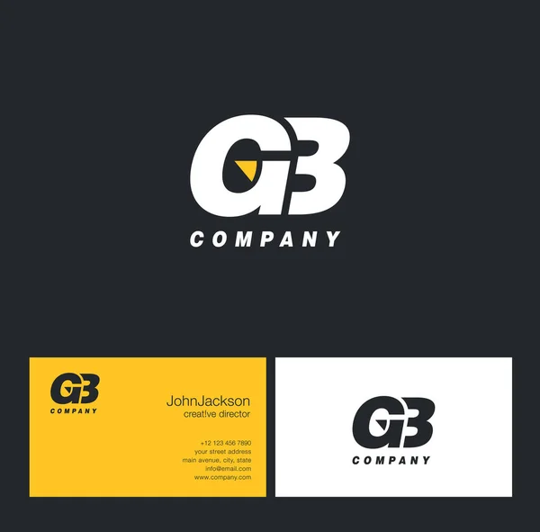 G ・ B 文字ロゴ — ストックベクタ