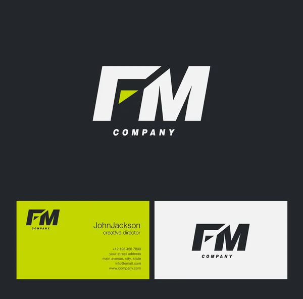 F & M Letter Logo — Stock Vector