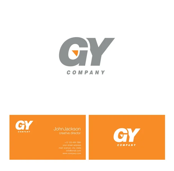 G & Y brev logotyp — Stock vektor