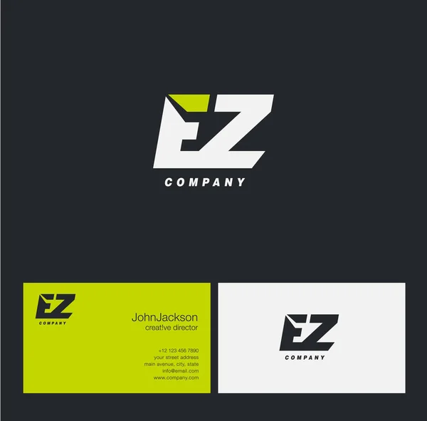 E & Z brief Logo — Stockvector