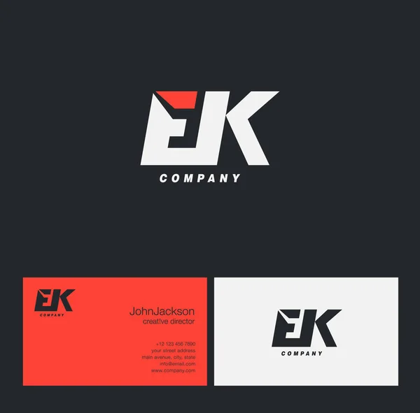 Логотип літери E & K — стоковий вектор