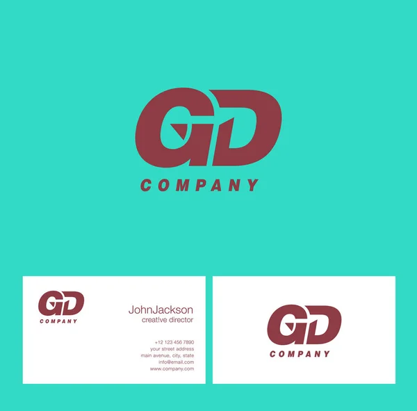 G & D logotipo da carta — Vetor de Stock