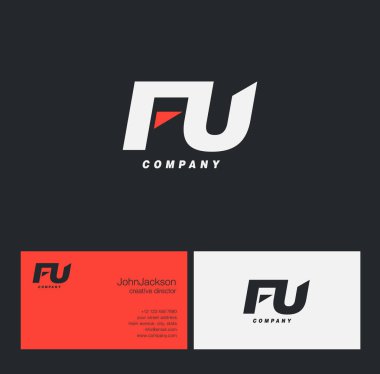 F ve U harfi Logo  