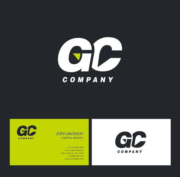 G ve C harfi Logo — Stok Vektör