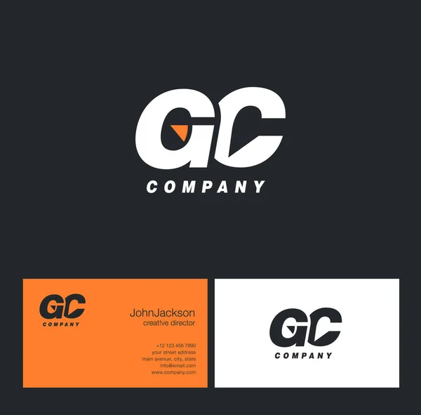 G ve C harfi Logo — Stok Vektör