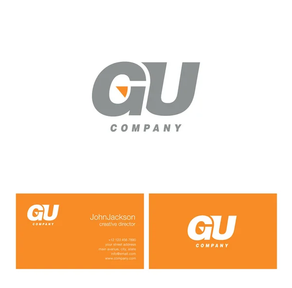 Logo de la lettre G & U — Image vectorielle