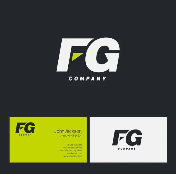 F & G Letter Logo — Stock Vector