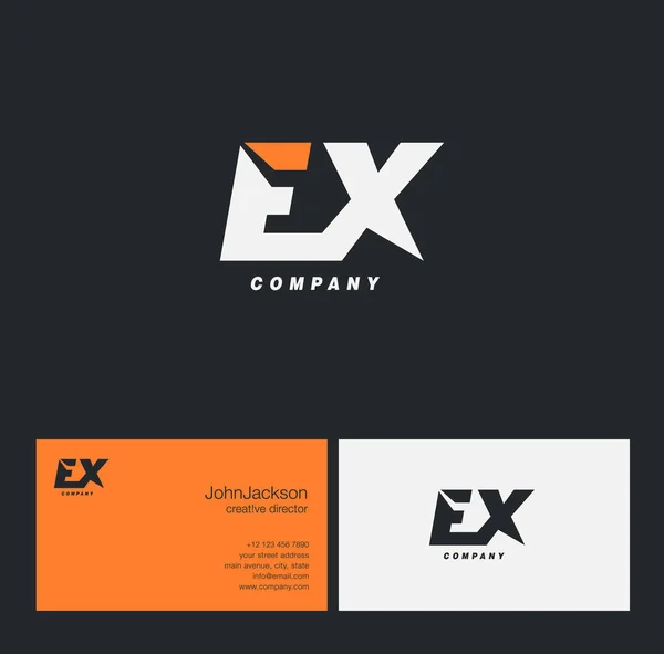 Логотип літери E & X — стоковий вектор
