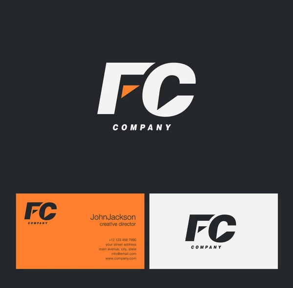 Логотип літери F & C — стоковий вектор