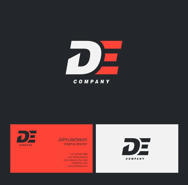 Logotipo de letra D & E — Vector de stock