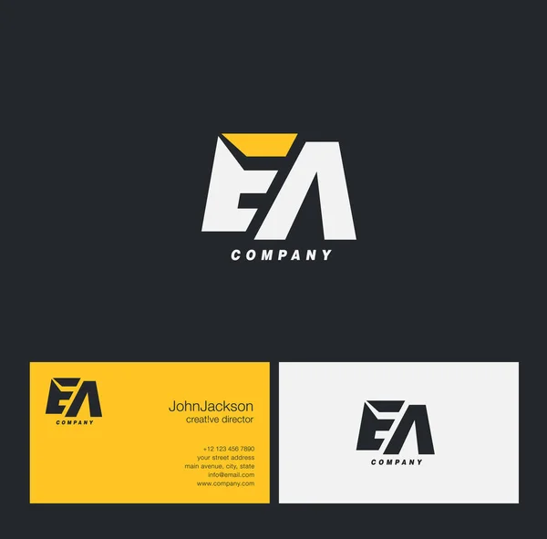 Logo de la lettre E & A — Image vectorielle