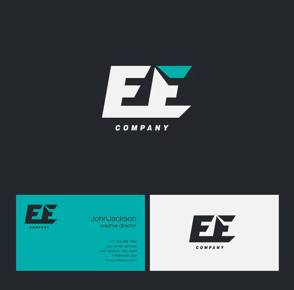 E & E Letter Logo — стоковий вектор