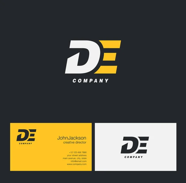 D idealna E list Logo — Wektor stockowy